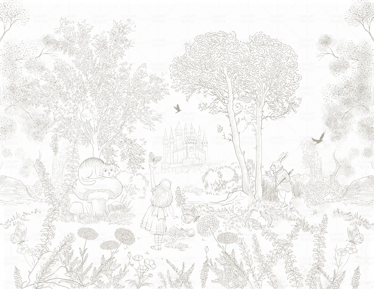 Alice Wallpaper - Magical Wonderland Design for Kids' Rooms | Art Vision Decor