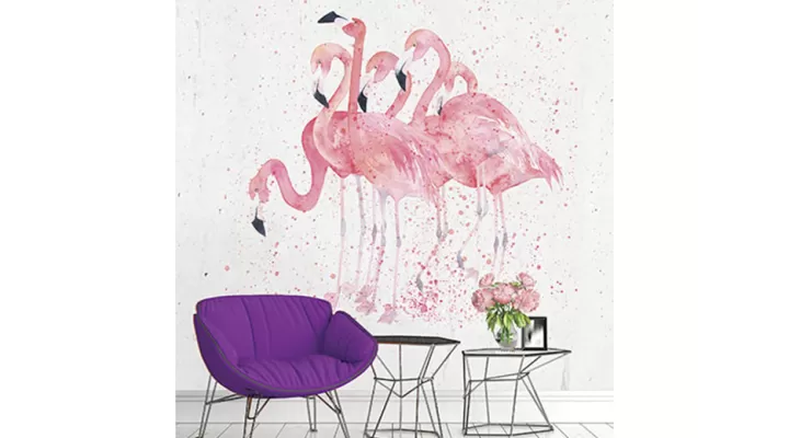 Wall Mural "Flamma birds" buy with delivery in Ukraine in the Luxury Textile store