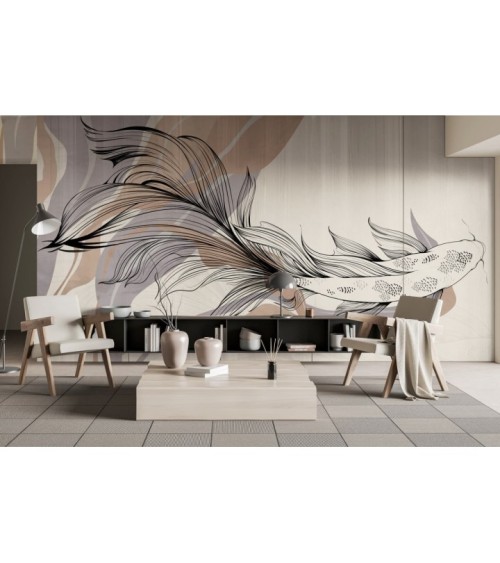 Tarrantino - Elegant Fish-Inspired Wallpaper for a Sophisticated Space | Art Vision Decor