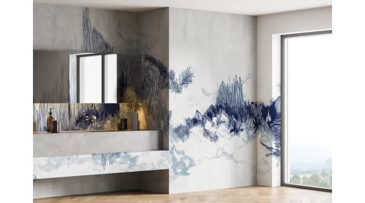 Sierra Nevada - Bold Blue Wallpaper for a Striking Accent | Art Vision Decor