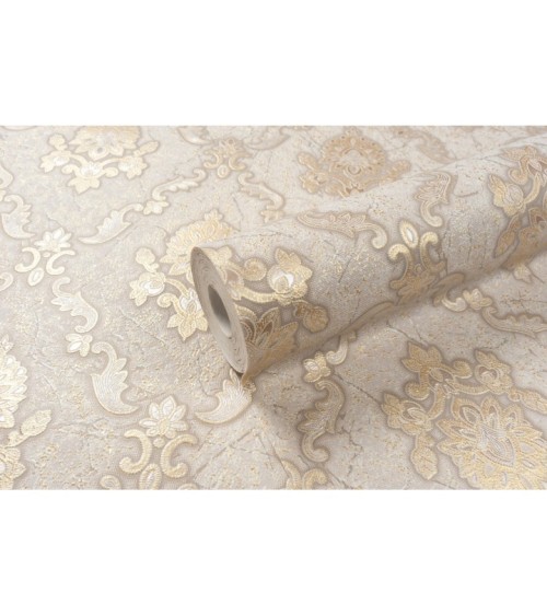 Vinyl Foam wallpaper on non-woven base Vinil Klein  DHS-1413/3 Golden Beige 10,05 x 1,06 m