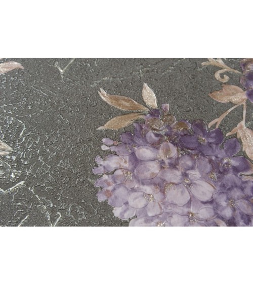 Hot Embossed wallpaper on Non-Woven Base Vinil Agava SHT 7-1405 Dark Gray 10,05 x 1,06 m