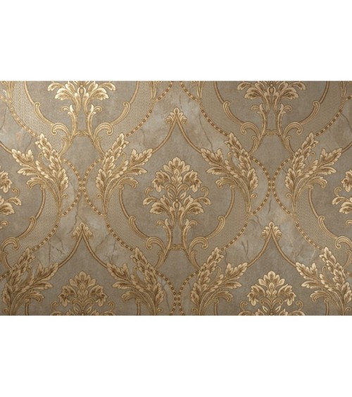 Hot Embossed wallpaper on Non-Woven Base Vinil Arona VIP9-1035 Olive 10,05 x 1,06 m