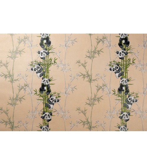 Vinyl Foam wallpaper on non-woven base Vinil Pandas DHN-1427/1 Peach 10,05 x 1,06 m