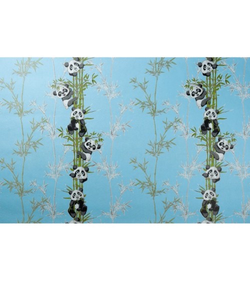 Vinyl Foam wallpaper on non-woven base Vinil Pandas DHN-1427/5 Blue 10,05 x 1,06 m