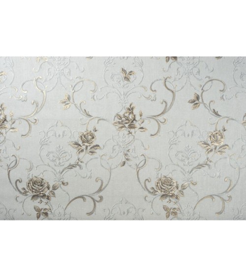 Vinyl Foam wallpaper on non-woven base Vinil Donna  DHS-1460/3 Light-Gray 10,05 x 1,06 m