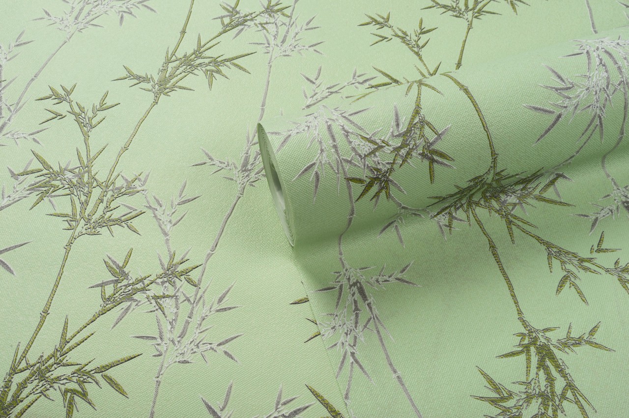 Vinyl Foam wallpaper on non-woven base Vinil Pandas DHN-1426/2 Light Green 10,05 x 1,06 m