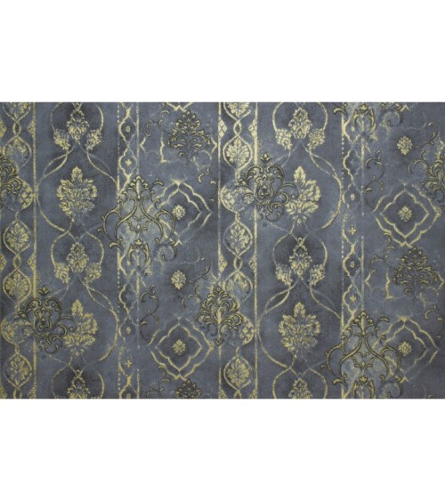 Hot Embossed wallpaper on Non-Woven Base Vinil Altair SHT 6-1470 Blue-Black 10,05 x 1,06 m