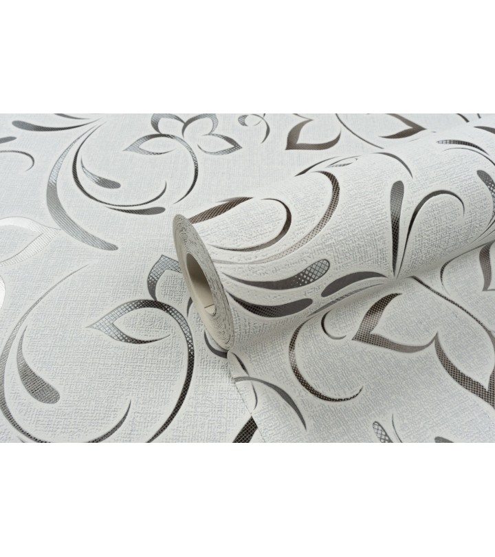 Vinyl Foam wallpaper on paper backing Vinil Delight WKV 1-1226 Light-Gray 10,05 x 0,53 m