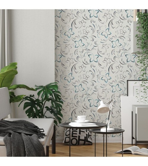 Vinyl Foam wallpaper on paper backing Vinil Delight WKV 1-1226 Light-Gray 10,05 x 0,53 m