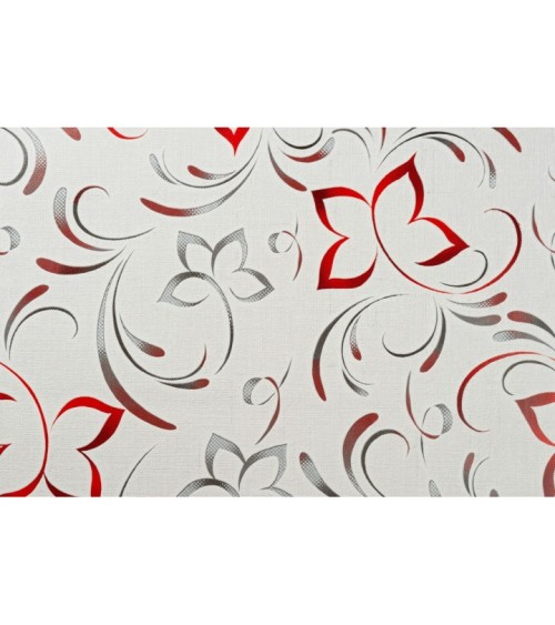 Vinyl Foam wallpaper on paper backing Vinil Delight WKV 2-1226 Gray-Red 10,05 x 0,53 m