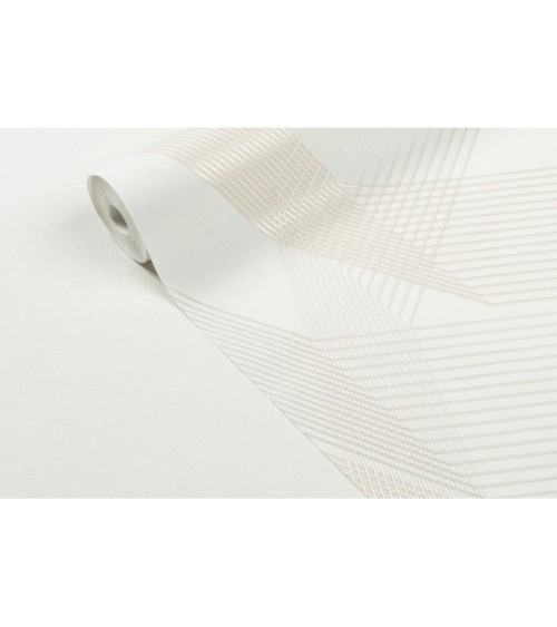 Hot Embossed wallpaper on Non-Woven Base Vinil Fringe TFSH 1-1431 White 10,05 x 1,06 m