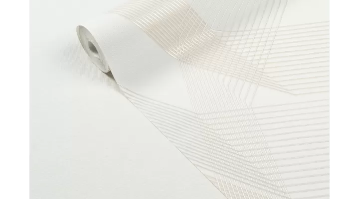 Hot Embossed wallpaper on Non-Woven Base Vinil Fringe TFSH 1-1431 White 10,05 x 1,06 m