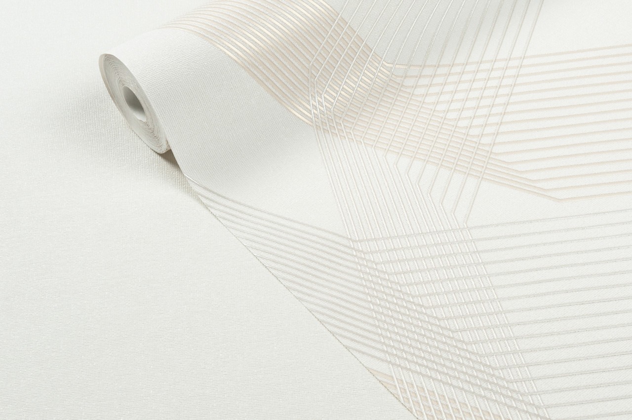 Hot Embossed wallpaper on Non-Woven Base Vinil Fringe TFSH 1-1431 White 10,05 x 1,06 m