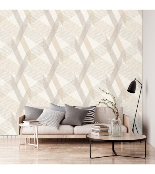 Hot Embossed wallpaper on Non-Woven Base Vinil Fringe TFSH 2-1431 Warm-Beige 10,05 x 1,06 m