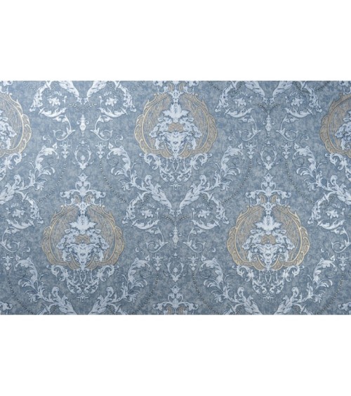 Vinyl Foam wallpaper on non-woven base Vinil Malena DHV-1484/5 Blue 10,05 x 1,06 m