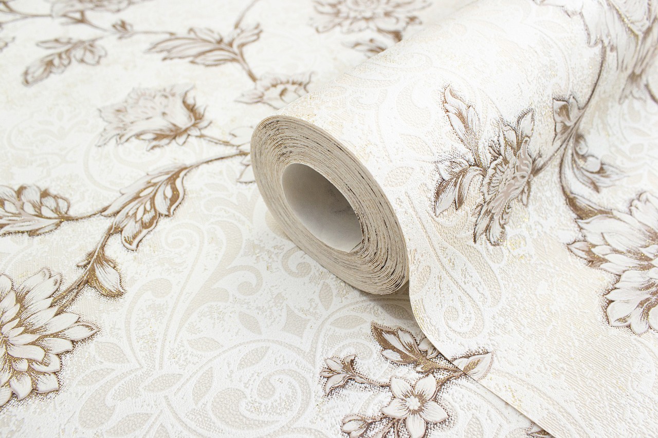 Vinyl Foam wallpaper on non-woven base Vinil Elegy DHV-1483/1 Beige 10,05 x 1,06 m