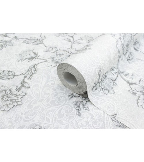 Vinyl Foam wallpaper on non-woven base Vinil Elegy DHV-1483/4 Gray 10,05 x 1,06 m