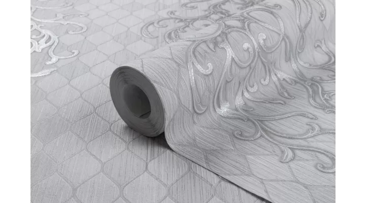 Vinyl Foam wallpaper on non-woven base Vinil Amina  DHS-1474/5 Gray 10,05 x 1,06 m