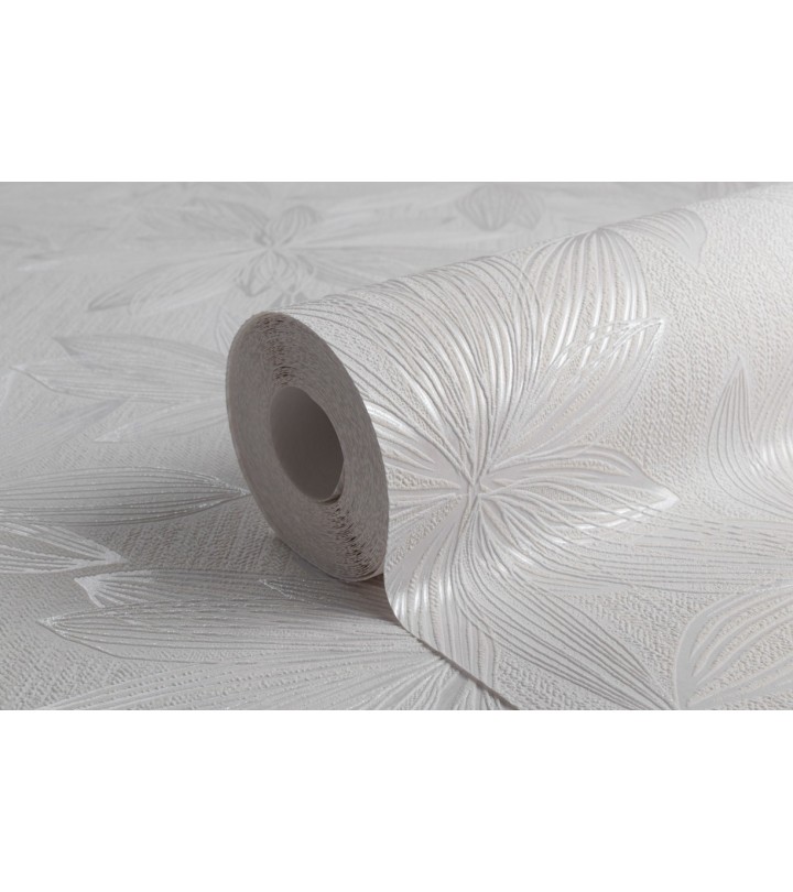 Vinyl Foam wallpaper on non-woven base Vinil Aturina  DHS-1476/1 White 10,05 x 1,06 m