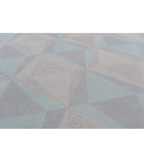 Hot Embossed wallpaper on Non-Woven Base Vinil Tiggo SHT 3-1535 Gray-Turquoise 10,05 x 1,06 m