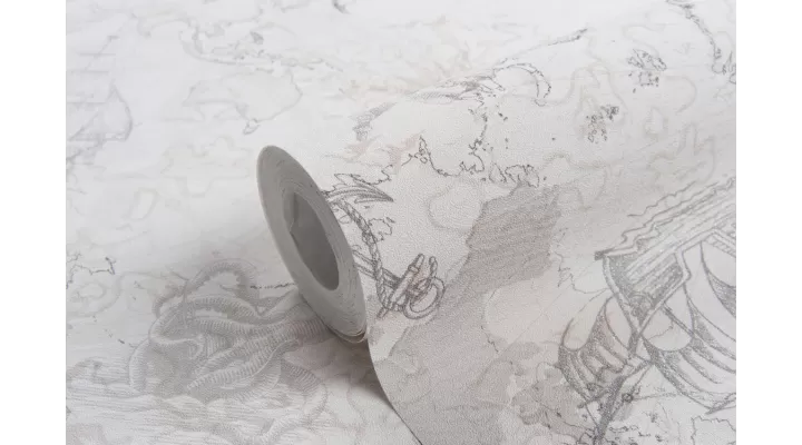 Hot Embossed wallpaper on Non-Woven Base Vinil Odyssey SHT 3-1539 Gray-Sandy 10,05 x 1,06 m