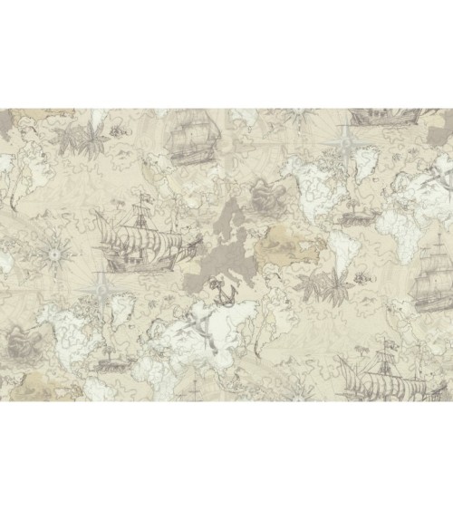 Hot Embossed wallpaper on Non-Woven Base Vinil Odyssey SHT 4-1539 Beige 10,05 x 1,06 m