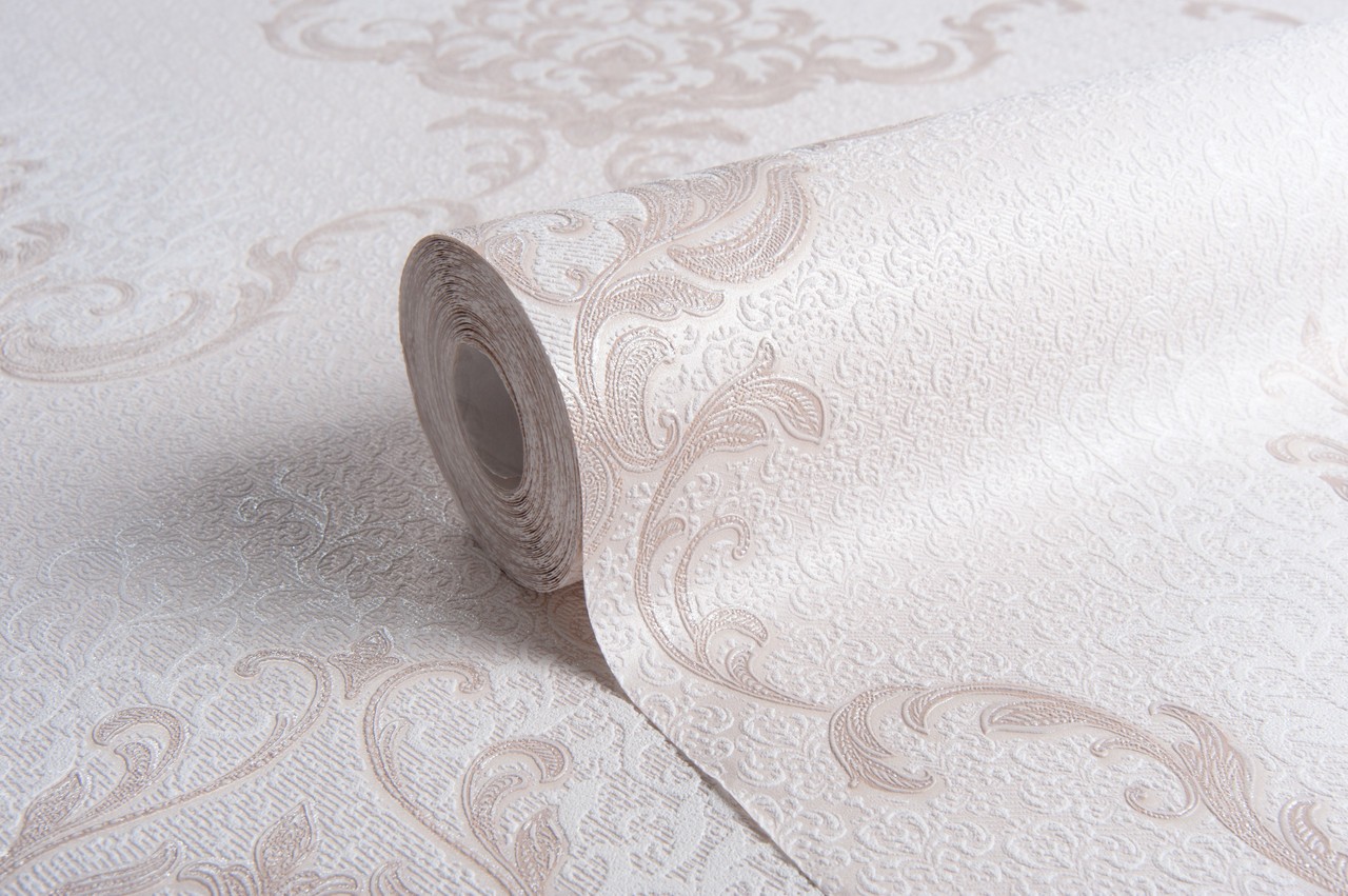 Vinyl Foam wallpaper on non-woven base Vinil Damir DHV-1486/2 Light-Beige 10,05 x 1,06 m