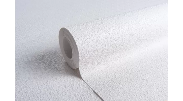 Vinyl Foam wallpaper on non-woven base Vinil Damir DHV-1487/1 White 10,05 x 1,06 m