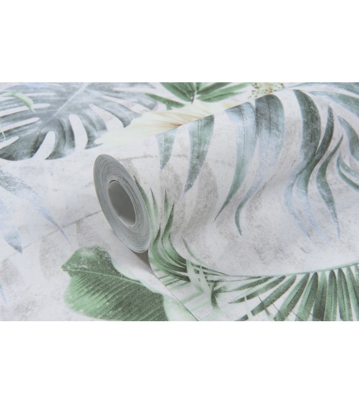 Hot Embossed wallpaper on Non-Woven Base Vinil Paradise SHT 3-1562 Green Gray 10,05 x 1,06 m