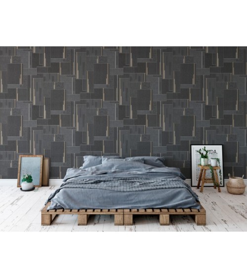 Hot Embossed wallpaper on Non-Woven Base Vinil Patchwork TFSH 1-1434 White 10,05 x 1,06 m