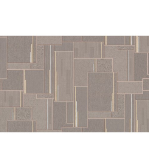 Hot Embossed wallpaper on Non-Woven Base Vinil Patchwork TFSH 5-1434 Brown 10,05 x 1,06 m