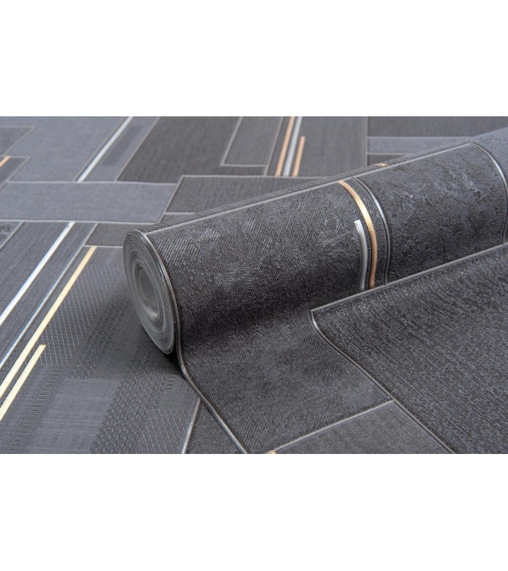 Hot Embossed wallpaper on Non-Woven Base Vinil Patchwork TFSH 6-1434 Dark Gray 10,05 x 1,06 m