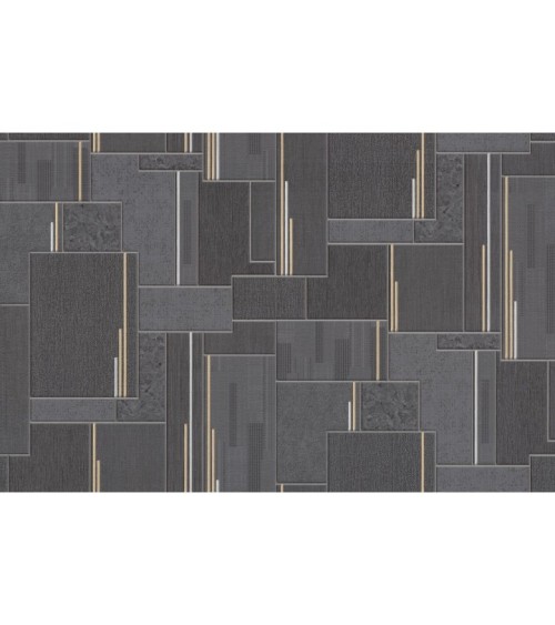 Hot Embossed wallpaper on Non-Woven Base Vinil Patchwork TFSH 6-1434 Dark Gray 10,05 x 1,06 m