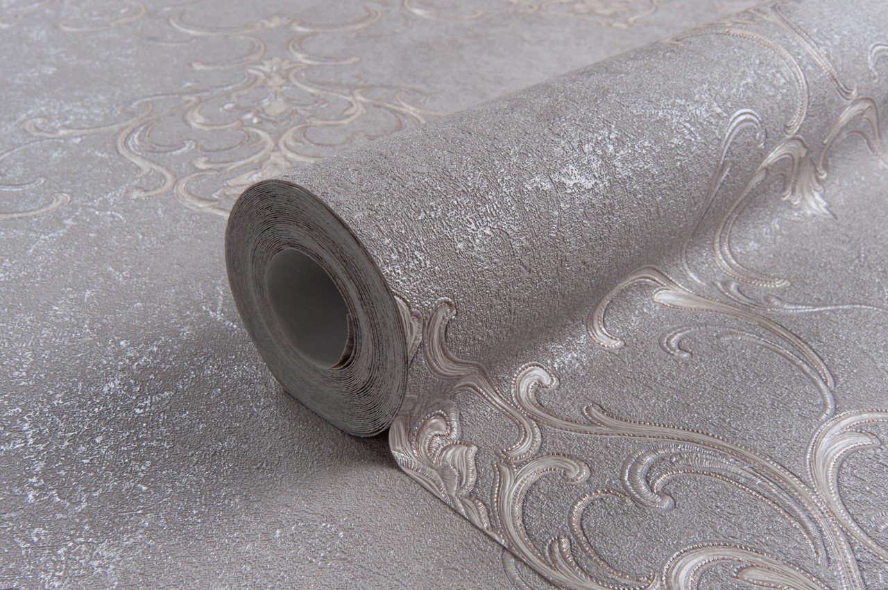 Hot Embossed wallpaper on Non-Woven Base Vinil Persia PVIP 6-0874 Gray-Brown 10,05 x 1,06 m