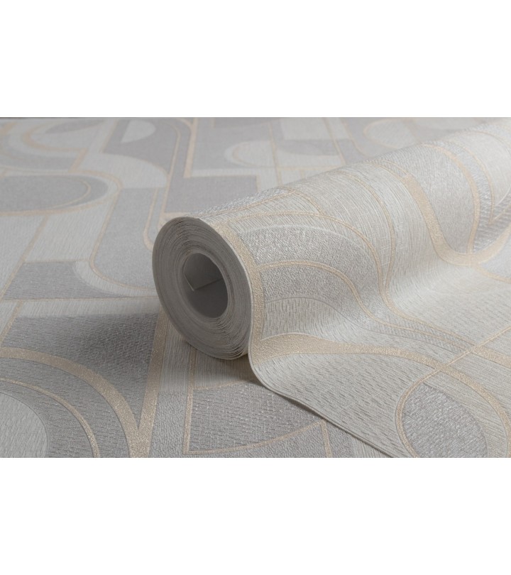 Hot Embossed wallpaper on Non-Woven Base Vinil Lion TFSH 1-1432 Light-Gray 10,05 x 1,06 m