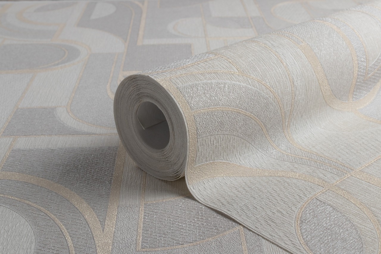 Hot Embossed wallpaper on Non-Woven Base Vinil Lion TFSH 1-1432 Light-Gray 10,05 x 1,06 m