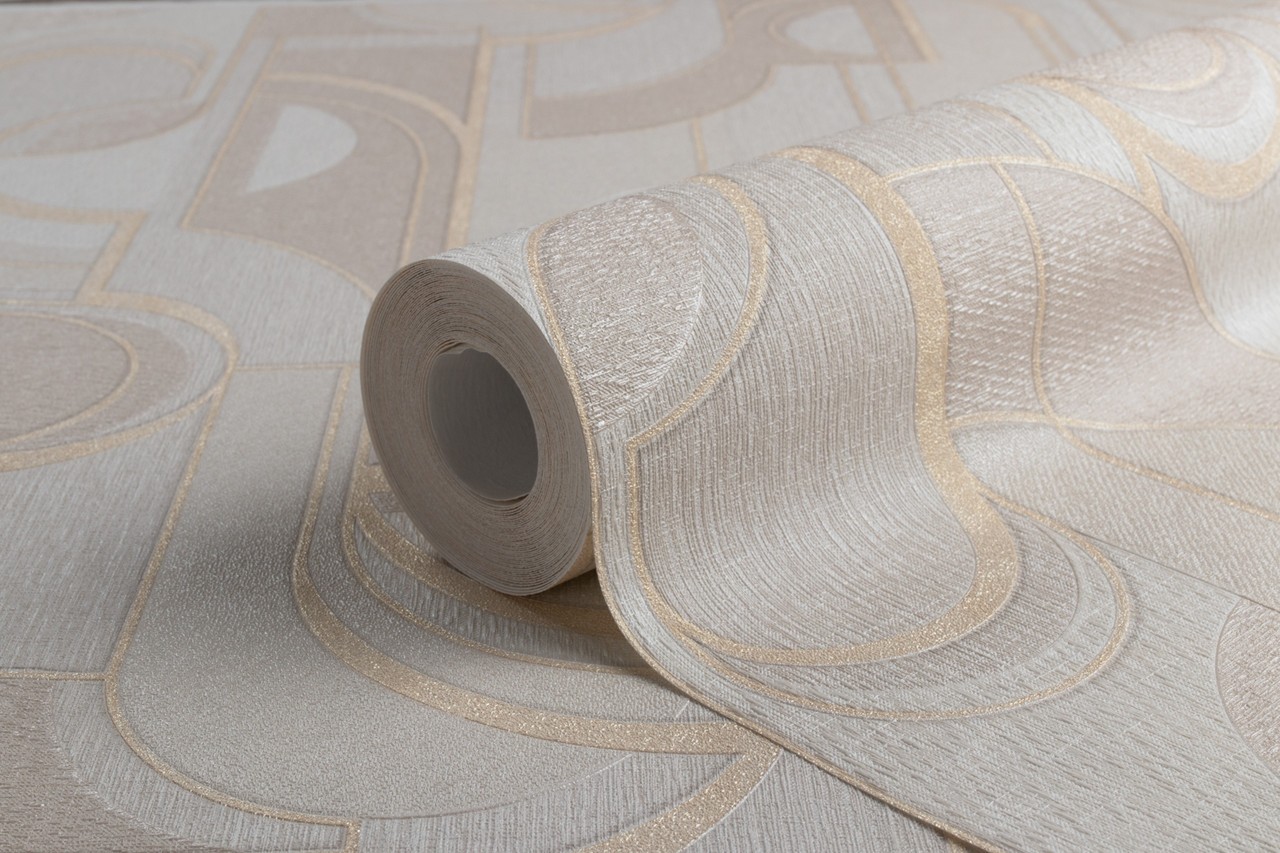 Hot Embossed wallpaper on Non-Woven Base Vinil Lion TFSH 2-1432 Beige 10,05 x 1,06 m