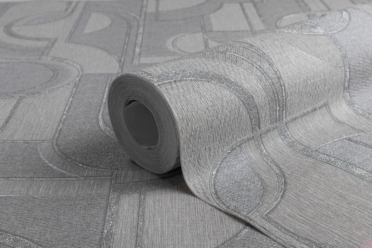 Hot Embossed wallpaper on Non-Woven Base Vinil Lion TFSH 4-1432 Gray 10,05 x 1,06 m