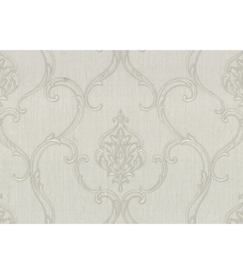 Hot Embossed wallpaper on Non-Woven Base Vinil Vensan PVIP 2-1571 White 10,05 x 1,06 m