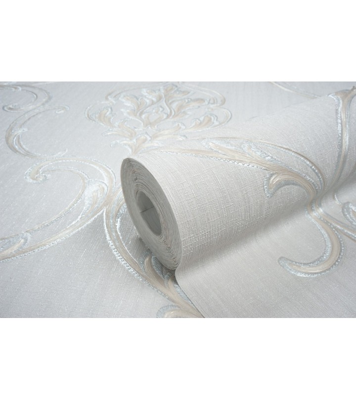 Hot Embossed wallpaper on Non-Woven Base Vinil Vensan PVIP 5-1571 Light-Gray 10,05 x 1,06 m