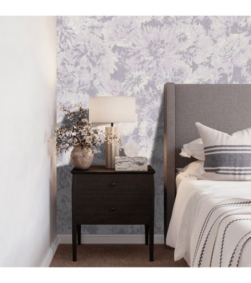 Vinyl Foam wallpaper on non-woven base Vinil Asteria  DHS-1479/3 Gray Blue 10,05 x 1,06 m