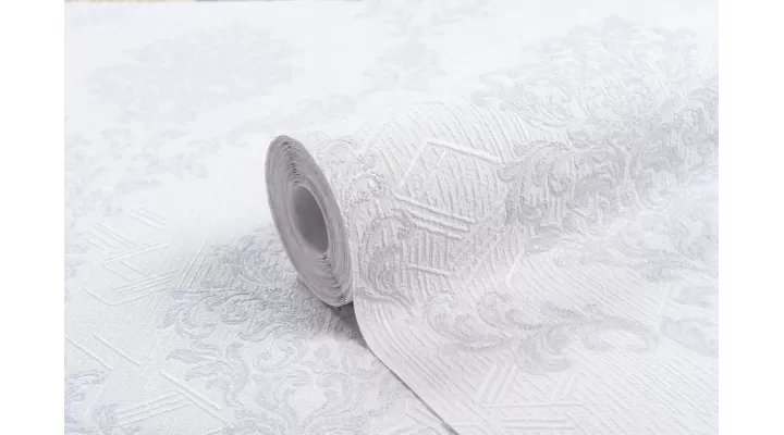 Vinyl Foam wallpaper on non-woven base Vinil Shamani DHV-1489/3 White 10,05 x 1,06 m