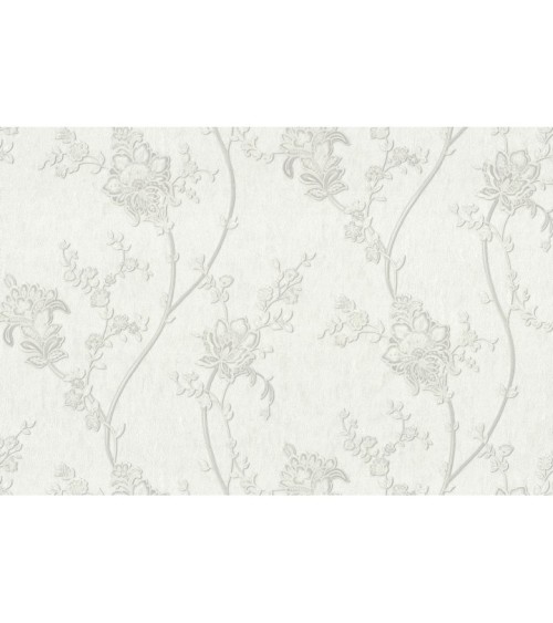 Hot Embossed wallpaper on Non-Woven Base Vinil Alanya PVIP 1-1572 White 10,05 x 1,06 m