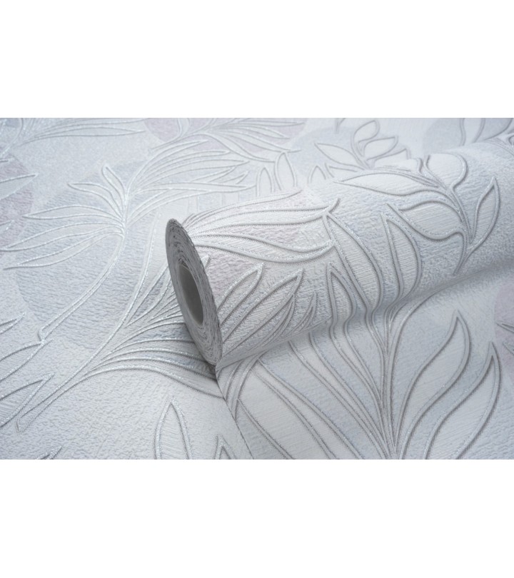 Vinyl Foam wallpaper on non-woven base Vinil Fern DHV-1591/1 Light-Gray 10,05 x 1,06 m