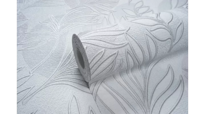 Vinyl Foam wallpaper on non-woven base Vinil Fern DHV-1591/1 Light-Gray 10,05 x 1,06 m