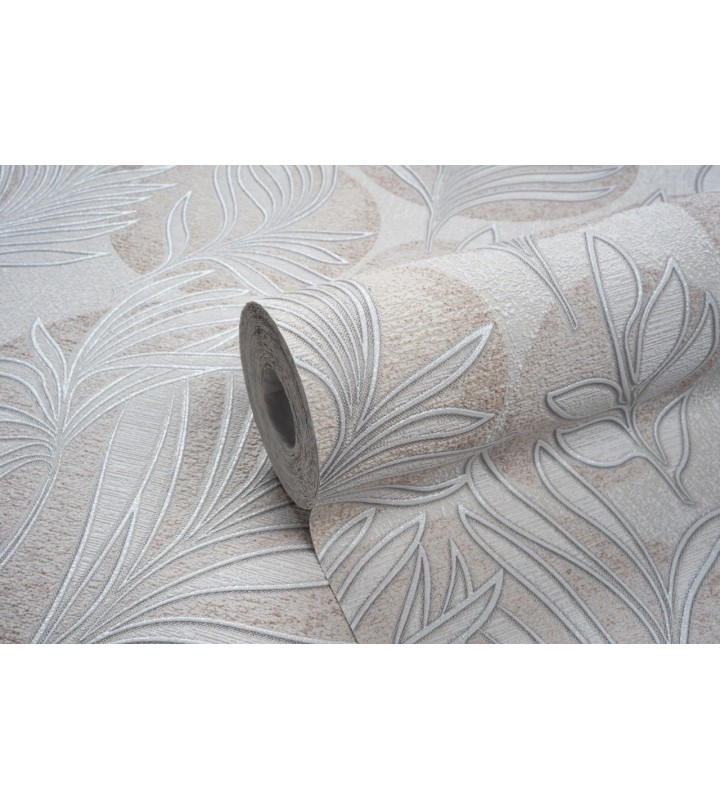 Vinyl Foam wallpaper on non-woven base Vinil Fern DHV-1591/3 Beige 10,05 x 1,06 m