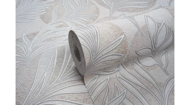 Vinyl Foam wallpaper on non-woven base Vinil Fern DHV-1591/3 Beige 10,05 x 1,06 m