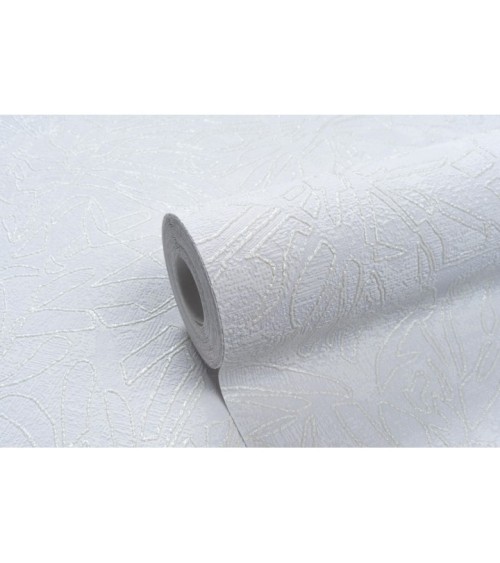 Vinyl Foam wallpaper on non-woven base Vinil Fiji  DHS-1480/1 White 10,05 x 1,06 m