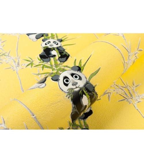 Vinyl Foam wallpaper on non-woven base Vinil Pandas KFP 4-1517 Yellow 10,05 x 0,53 m